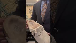 Unboxing Birkenstock Boston shearlingbirkenstock treandingfashionshoes fall2024 [upl. by Hplodnar890]