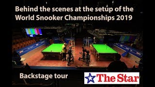 World Snooker Championships behind the scenes setup 2019 at The Crucible in Sheffield [upl. by Annad]