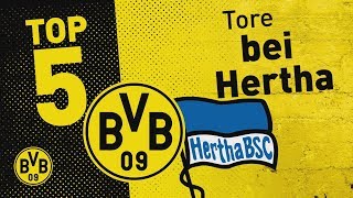 Top 5 Goals  Großkreutz Bicycle Kick und More  Hertha BSC  BVB [upl. by Nnahtur]