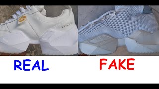 Versace sneakers real vs knock off How to spot original Versace Jeans Couture shoes [upl. by Nacul]