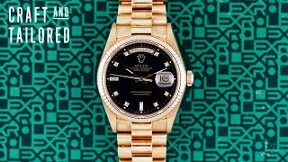 What Is On My Wrist Unpolished 1987 Rolex DayDate Ref 18038 Black Diamond Dial W BP [upl. by Nimaj851]