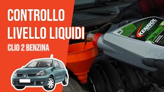 Controllo e rabbocco livello liquidi Clio 2 14 16V 📏 [upl. by Nnayt]