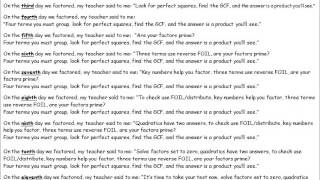 All types of factoring song quotTwelve Days of Factoringquot [upl. by Seidnac]