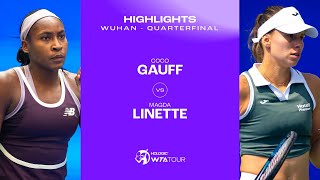 Coco Gauff vs Magda Linette  2024 Wuhan Quarterfinals WTA Match Highlights [upl. by Drud]