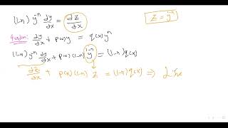 Diferansiyel DenklemlerLineer Diferansiyel Değil Bernoulli  شرح بالعربي [upl. by Joycelin95]