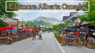 Canmore Alberta Canada on June 2023  Canmore Downtown walking tour 2023 calgary canada alberta [upl. by Nirehs]