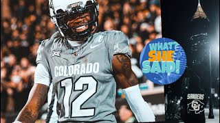 🎙️💍 Travis Hunter Interview amp his decision to remain engaged coloradofootball cfb whatshesaid [upl. by Ladew]