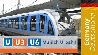 Munich UBahn German  UBahn München  Lines U3 and U6 [upl. by Ardell]