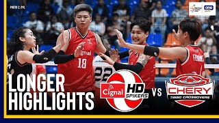 CIGNAL vs CHERY TIGGO  LONGER HIGHLIGHTS  202425 PVL ALLFILIPINO CONFERENCE  Nov 21 2024 [upl. by Erialc222]