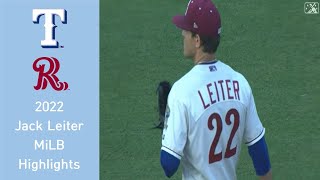 2022 Jack Leiter MiLB Highlights [upl. by Stanwinn]