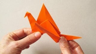 Origami Flapping Bird  Pájaro aleteador [upl. by Nifled]