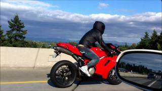 Ducati 848 Quick Fly By with AampR Race Baffles [upl. by Haelem]