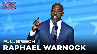 FULL SPEECH Sen Raphael Warnock calls Trump a plague on the American conscience at DNC [upl. by Einahpet]