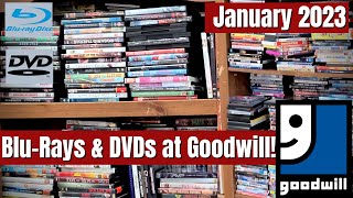 BluRaysDVDsand Counterfeit Movies at Goodwill January 2023 [upl. by Dent481]