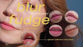 2023 NEW Romand Blur Fudge Tint and Lip Mate Pencil Review  Swatches  Lip Combos [upl. by Skyler]