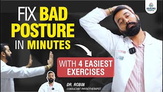 FIX Your Posture in 30 Days with these 4 Simple Exercises  Healing Hospital Chandigarh [upl. by Brogle]