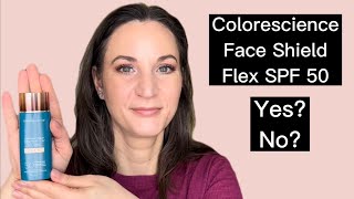 Colorescience Total Protection Face Shield Flex SPF 50  Review Demo AND 3 Hour CheckIn [upl. by Cleodal]