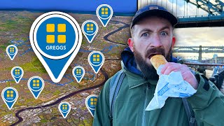 Going to 32 Greggs In 1 Day VIRAL Newcastle Greggs Challenge [upl. by Errick422]