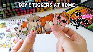 HOW TO MAKE STICKERS ✨️STEP BY STEP✨️ without baking paper [upl. by Sinnoda]