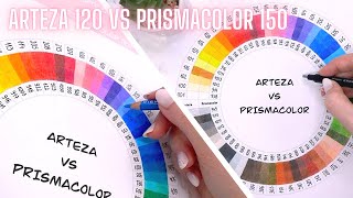 ARTEZA 120 vs PRISMACOLOR 150  Colors Matching [upl. by Ekaterina]