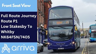 Full Route Journey  Arriva NE Bus Route P1  Low Stakesby To Whitby  NK64FSN7405 [upl. by Lehmann638]