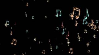 Music Notes floating from the side black background Particular  free motion graphics [upl. by Anahsahs]