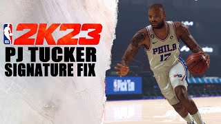 PJ Tucker Signature Fix NBA2K23 [upl. by Meerak]