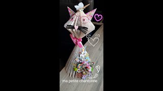 TUTO chat en pliage de livre 😻😻😽😽scrapbookng pliagedelivre [upl. by Letnahs47]