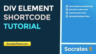 Div Element Shortcode For Any Tag Class or ID [upl. by Cosenza]