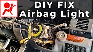 How to replace a clock spring  airbag light horn indicators switch steering wheel removal toyota [upl. by Calbert]