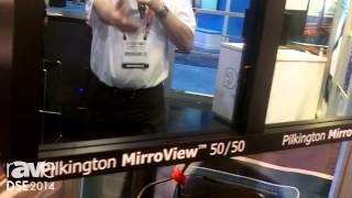 DSE 2014 Pilkington Demos the MirroView 50 50 Mirrored Display Glass [upl. by Evadne]