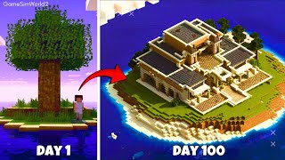 Survived 100 Days in Ocean with Single Tree in MINECRAFT  HINDI [upl. by Samuele38]