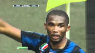 Secondo gol di Etoo  Inter vs Genoa 52 [upl. by Yenitsed]