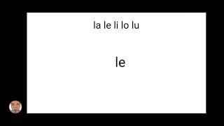 Consonant With Vowel 010 • La Le Li Lo Lu [upl. by Zolnay]