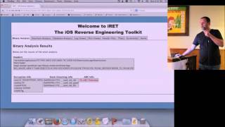 Analyzing and Reversing iOS Apps with iRET The iOS Reverse Engineering Toolkit  Steve Jensen [upl. by Nedgo129]