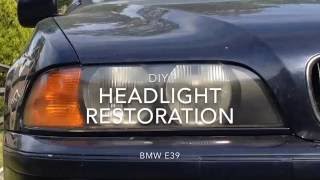 DIY BMW E39 Headlight Restoration [upl. by Garett374]