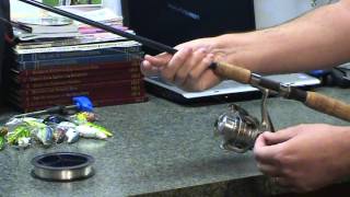 Spooling a spinning reel [upl. by Ttik]