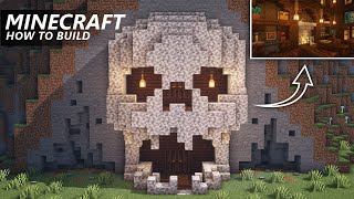 Minecraft How to Build a Skull Mountain Base  Mansion Interior  Survival House Tutorial [upl. by Oralle]