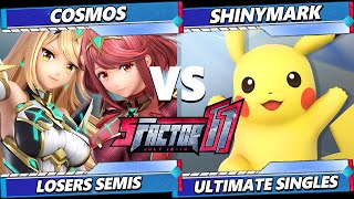 Pre S Factor 11 LOSERS SEMIS  ShinyMark Pikachu Vs Cosmos Pyra Mythra Inkling Smash Ultimate [upl. by Aymik99]