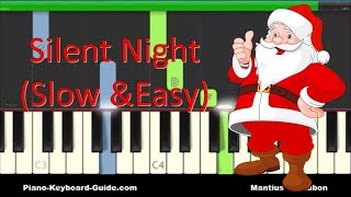 How To Play Silent Night  Easy Piano Tutorial [upl. by Rebm261]