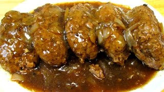 Salisbury Steak Recipe  How To Make Classic Salisbury Steak and Gravy [upl. by Sevy40]