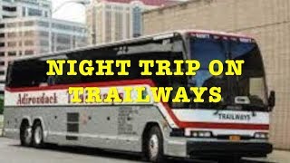 Trailways Bus Experience Night Trip From Albany NY to Port Authority Bus Terminal [upl. by Enitsahc]