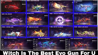 Which Is The Best Evo Gun For U  Free Fire Best Evo Gun Konsi Hai  Best Evo Gun Konsi Hai [upl. by Nyberg]