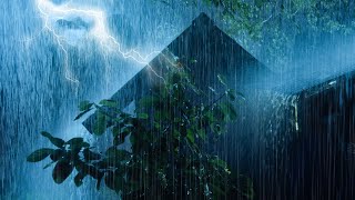 ⚡ Powerful Thunderstorm Rain Sounds for Sleeping  Strong Rain amp Very Heavy Thunder on Stormy Night [upl. by Angeline]