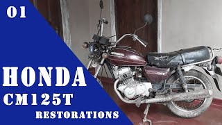 HONDA CM 125T full restoration part 01 [upl. by Aerdnaxela]