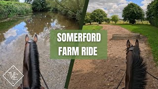 SOMERFORD FARM RIDE  PART 1  SUMMER RIVER RIDE  Where’s his jumping confidence gone 🤔 [upl. by Odeen]