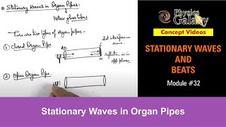 Class 11 Physics  Stationary Waves And Beats  32 Stationary Waves in Organ Pipes  For JEE amp NEET [upl. by Noella167]