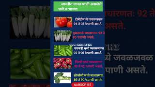 जास्तीत जास्त पाणी असलेले फळे व भाज्या  health tips in Marathi healthy foods [upl. by Amando]