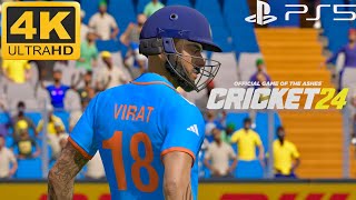 Cricket 24 PS5 Gameplay  India Vs Australia Dynamic Broadcast Camera 4K60 HDR [upl. by Naryk]