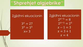 quotShprehjet algjebrikequot Matematika 9 [upl. by Ragse20]